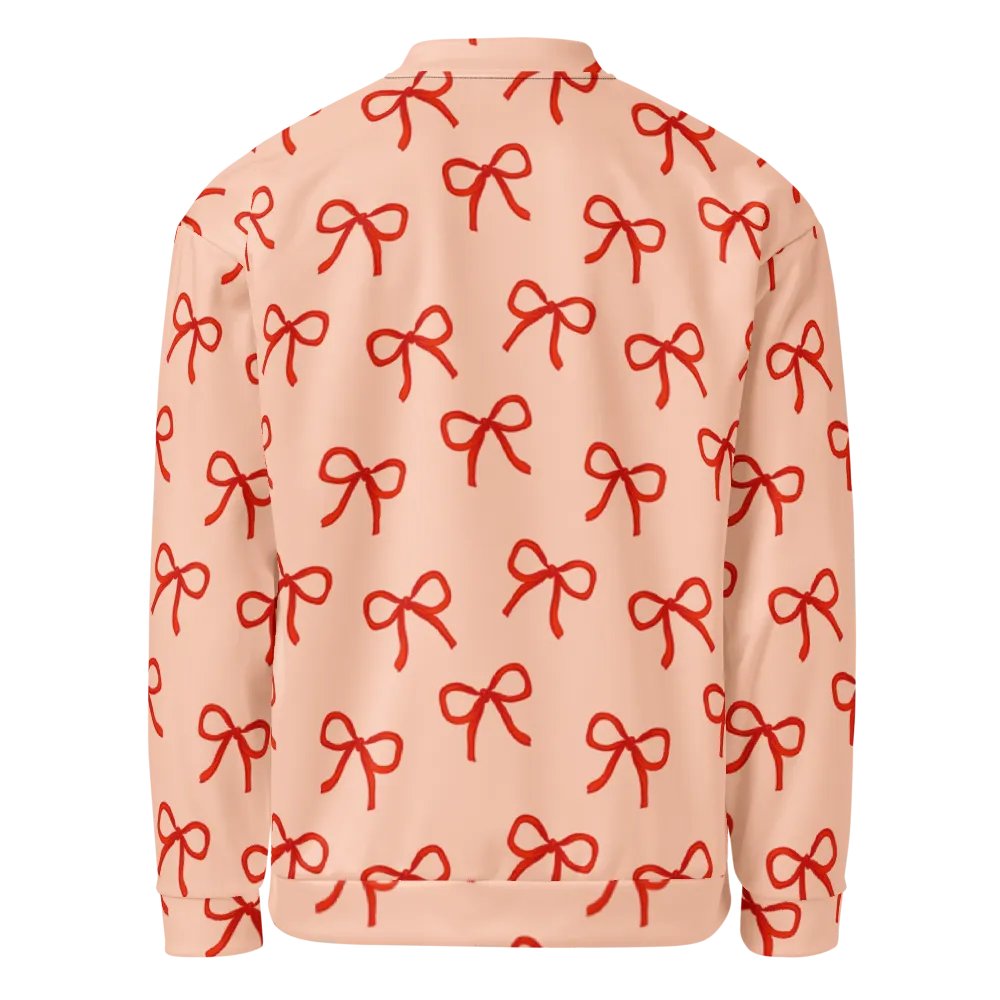 Dainty Bows Orange Bomber Jacket product image (5)