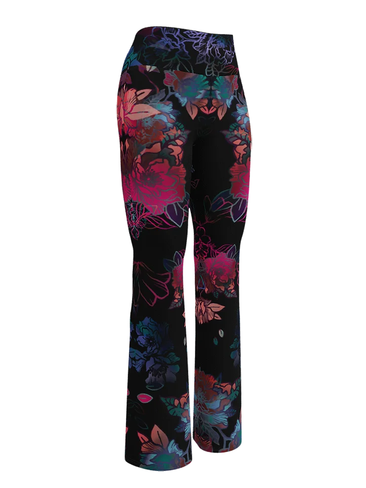 Black lace-flare leggings product image (4)