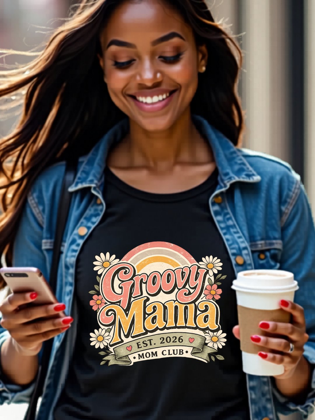 Groovy Mama Retro T-Shirt product image (2)