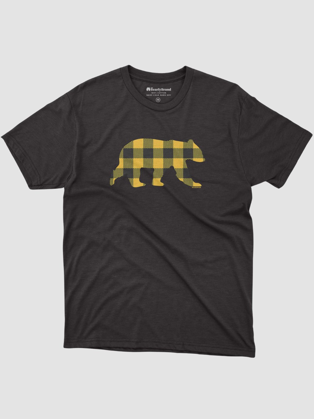 Yellow Buffalo Check Bear T-Shirt product image (1)
