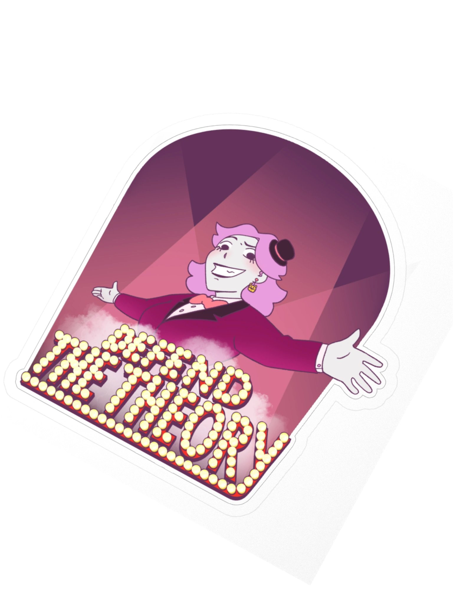 Defend The Theory Pink Sticker product image (6)