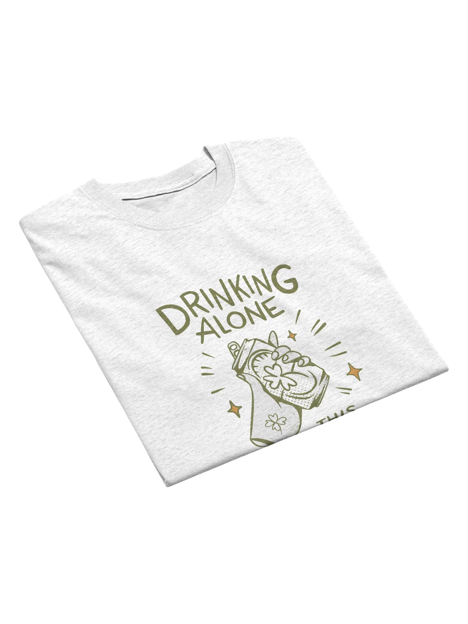 Drinking Alone St. Patrick’s Day T-Shirt | Funny St. Patricks' Day Beer Party Tee for Introverted product image (3)
