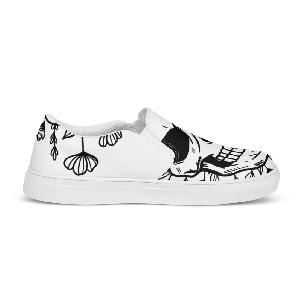 Womans Skull Comfort Canvas Slip-Ons product image (12)