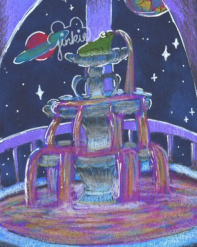 My second entry for #folktember - Wishing Well ✨ 🐸 

Toss a coin into the magic frog fountain, and if the stars sparkle, your...