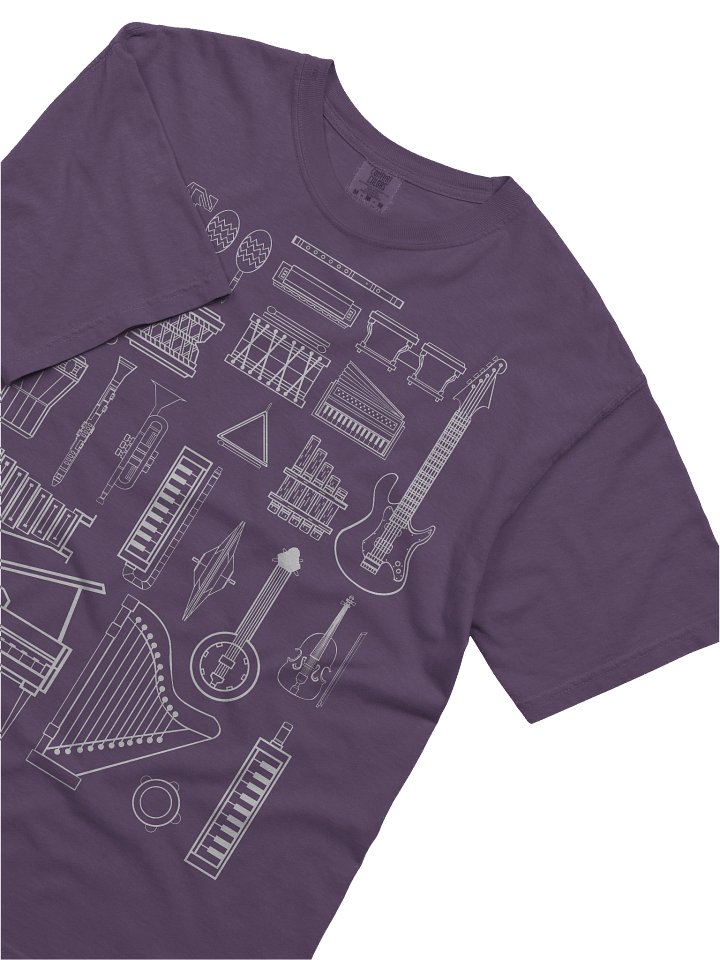 Vintage Musical Instruments Shirt – Retro Music Graphic Tee with Classic Instrument Illustrations product image (62)