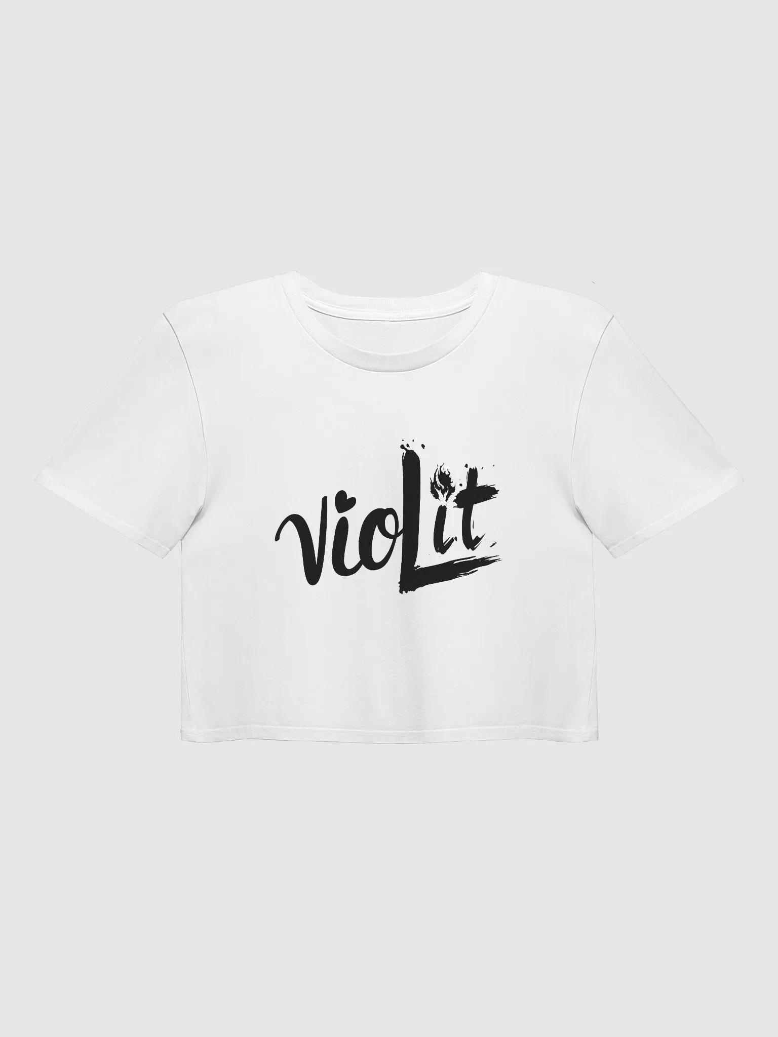 White vioLit Cropped Tee product image (1)