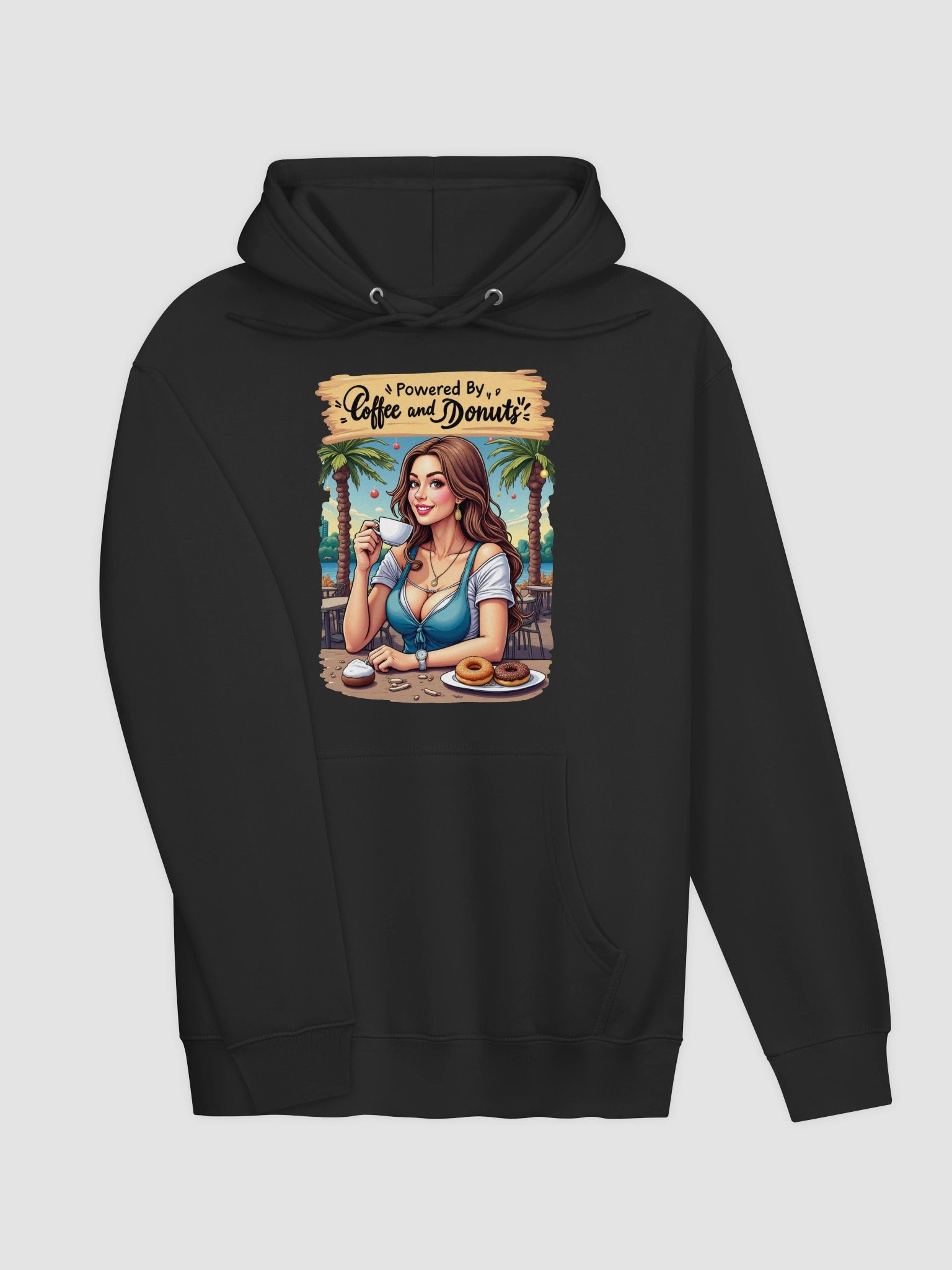 Powered byCoffee and Donuts Premium Hoodie product image (20)