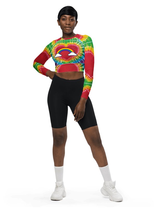 Rainbow heart tie dye crop top product image (2)