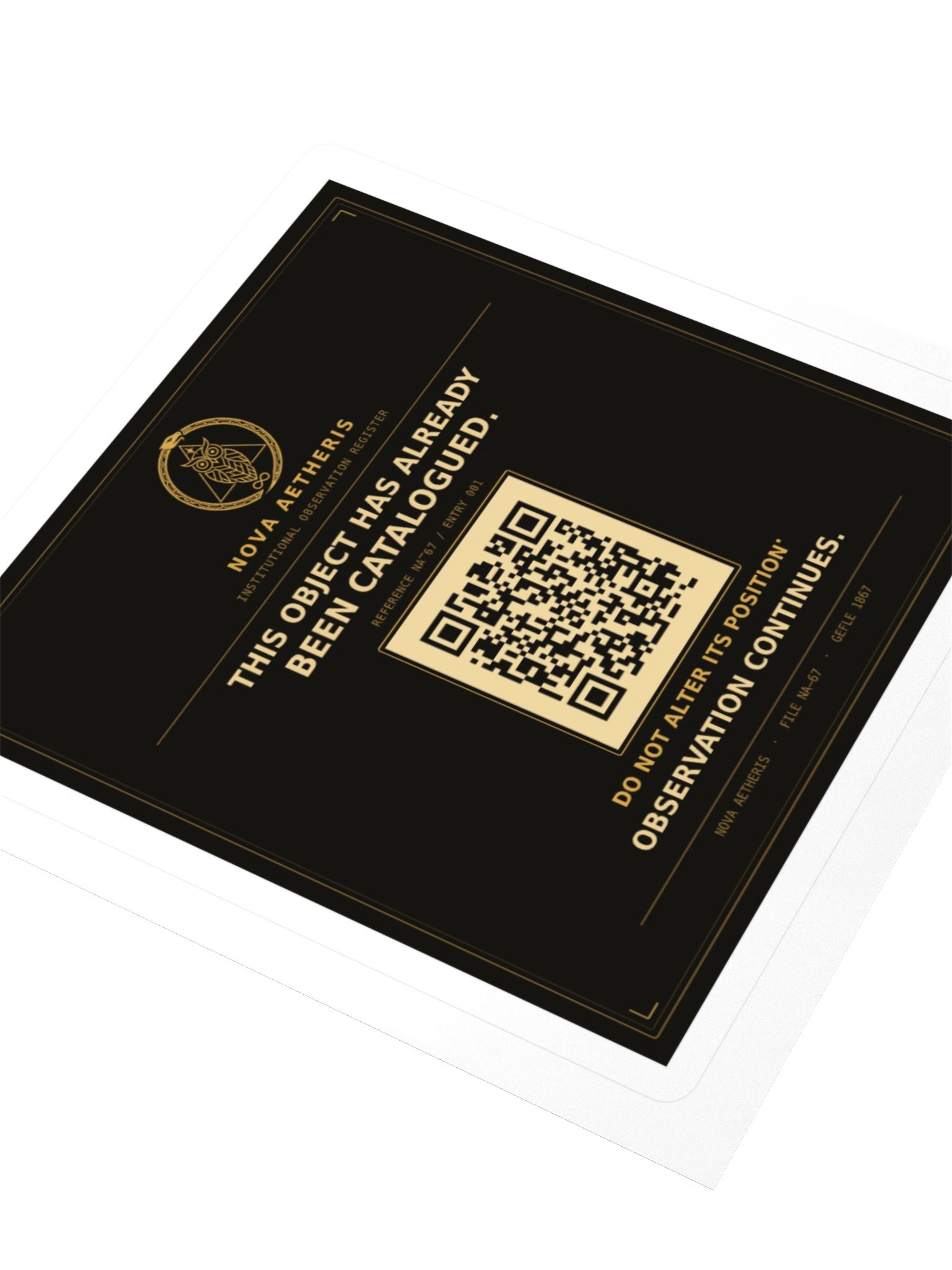 Nova Aetheris — Observation Register Sticker product image (9)