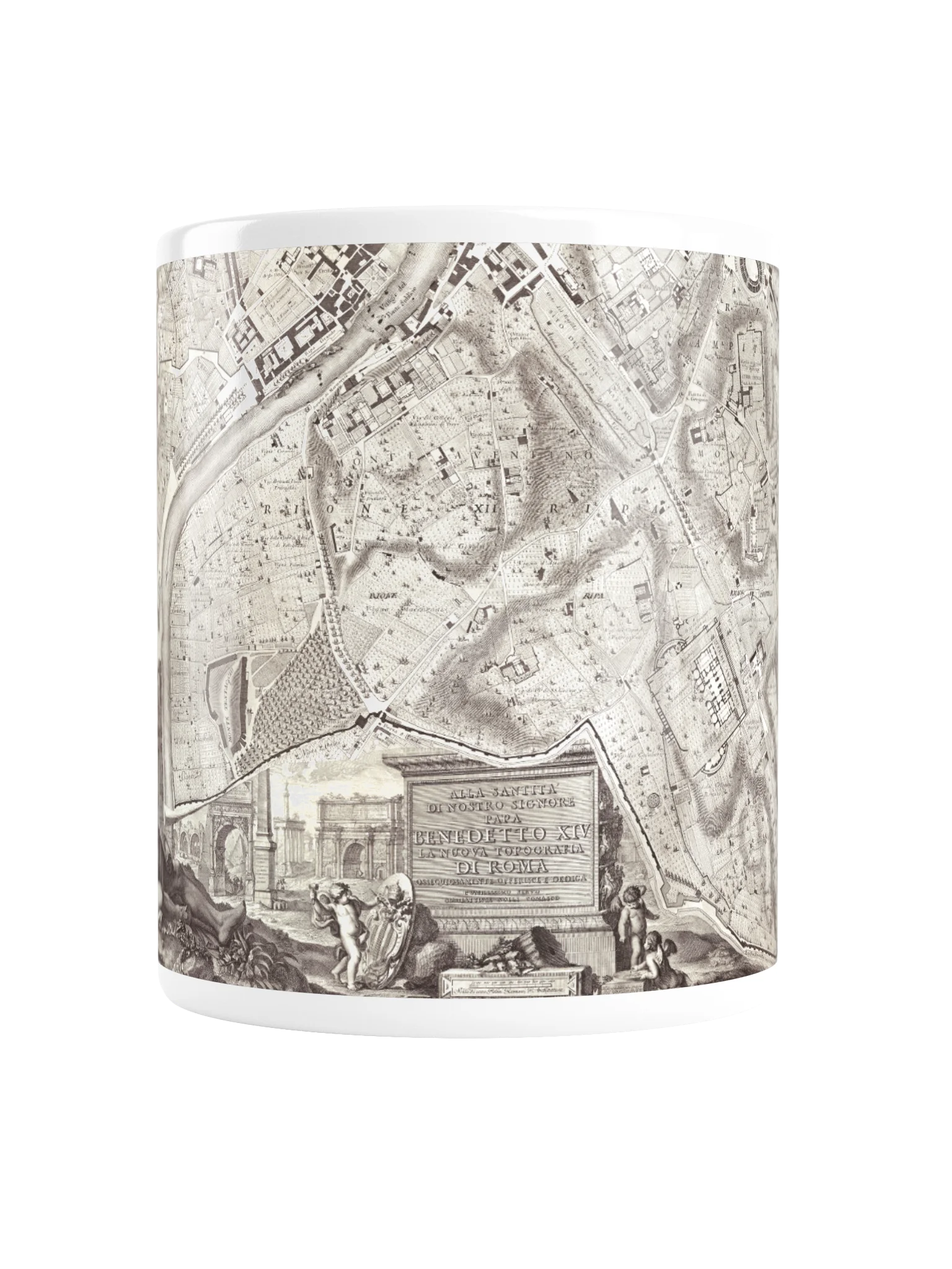 Vintage Rome Engraved Map Mug product image (2)
