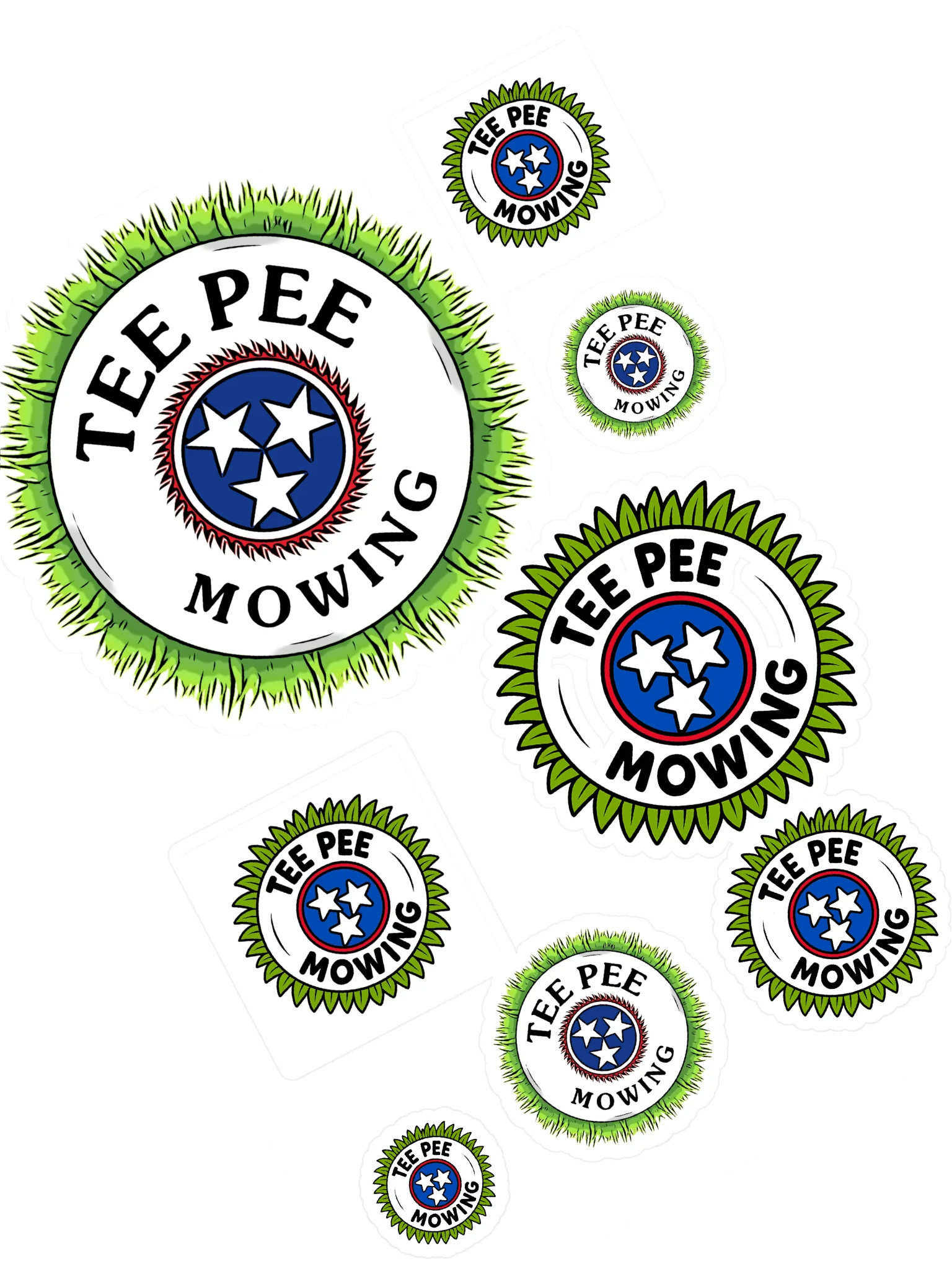 Tee Pee Mowing Stickers product image (1)