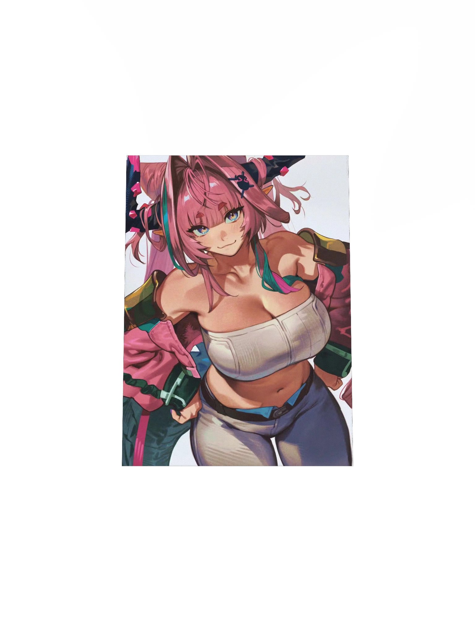 Pink Hair Horn Girl Print product image (4)