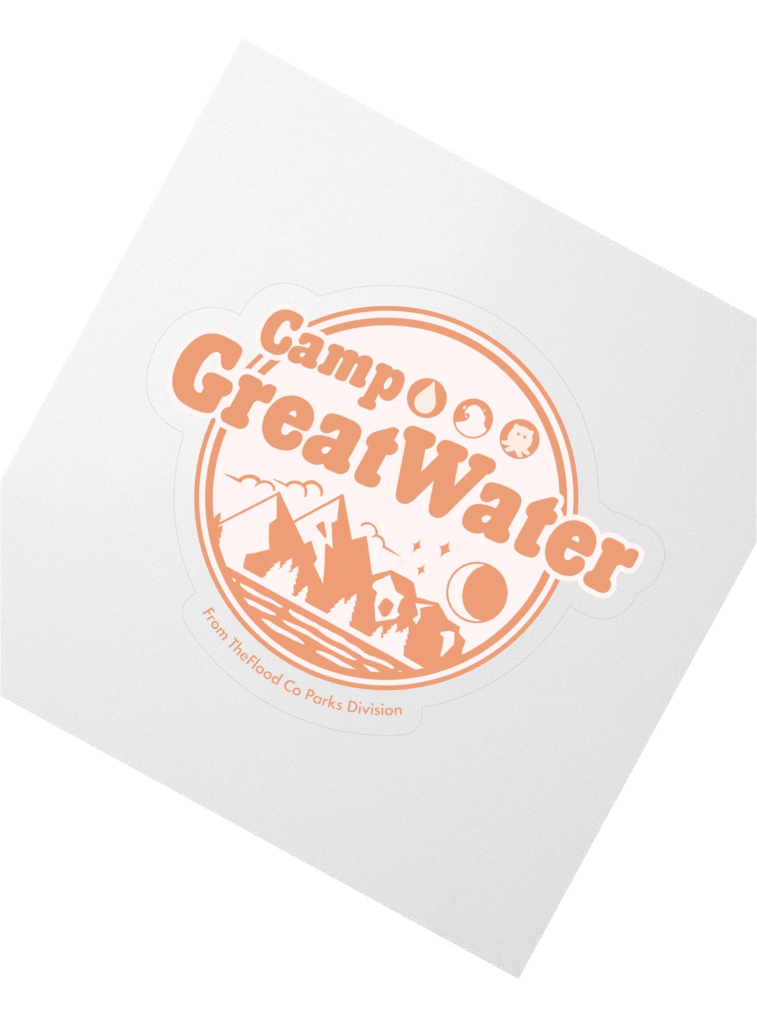 Camp GreatWaterLogo 4x4 sticker product image (2)