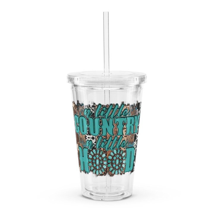 A Little Country, A Little Hood - Double Wall Clear Plastic Tumbler product image (1)