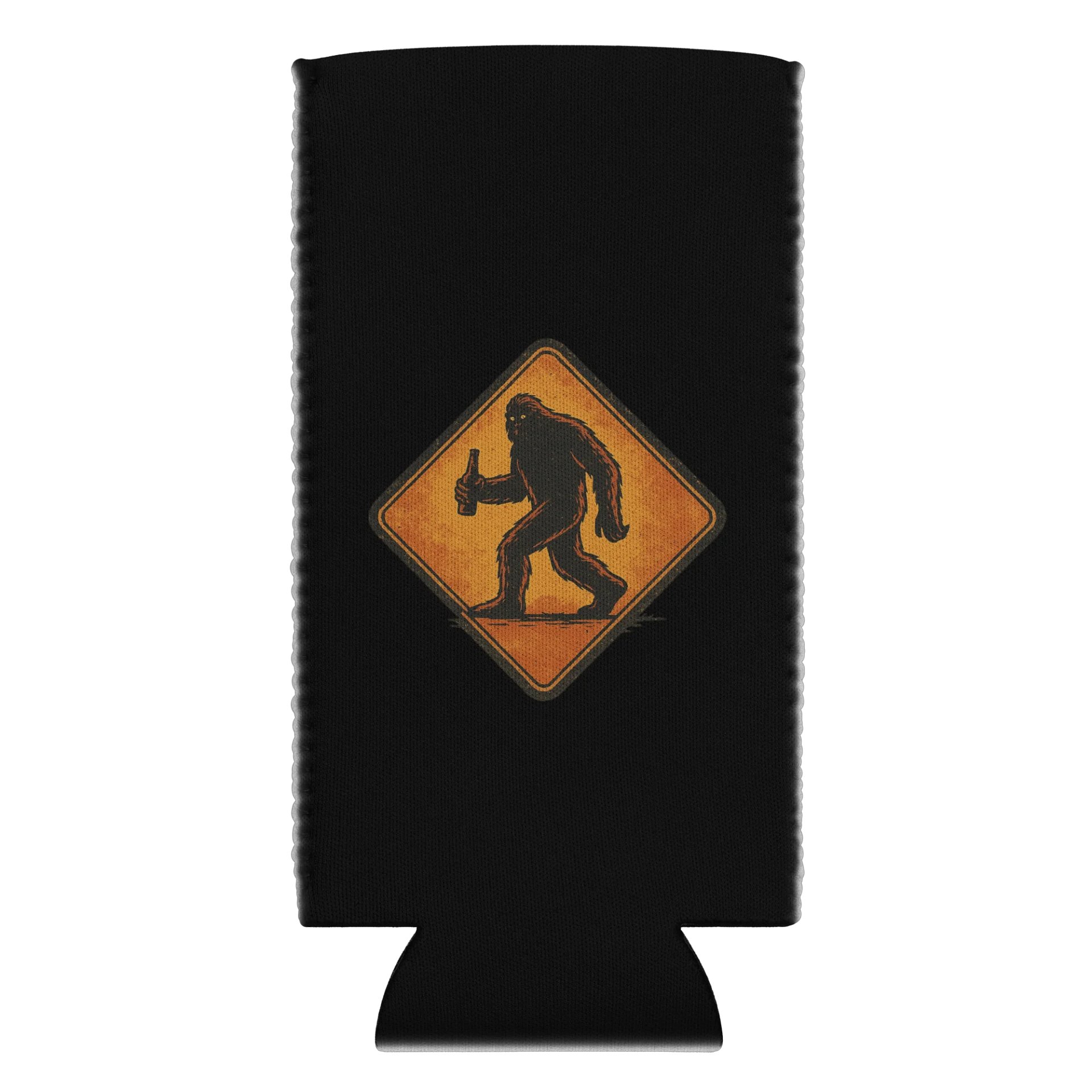 Bigfoot with Beer Crossing – Retro Sasquatch Drinking Coozie product image (4)