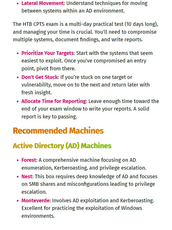 HackTheBox Certified Penetration Testing Specialist (CPTS) Study Notes | 2026 Edition + FREE CHEAT SHEET product image (2)