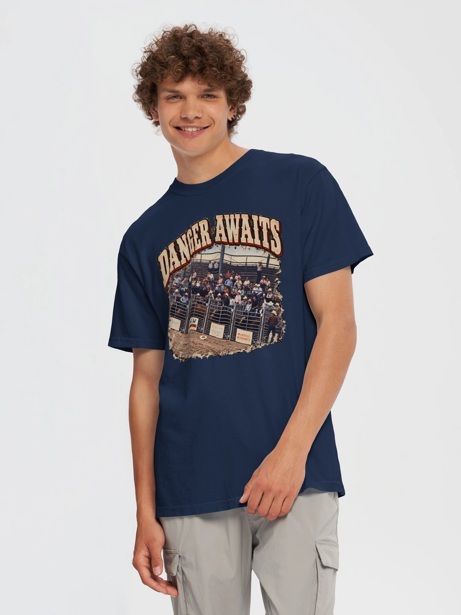 Vintage Rodeo Bullfighter Shirt — Danger Awaits | Broken Arena™ product image (7)