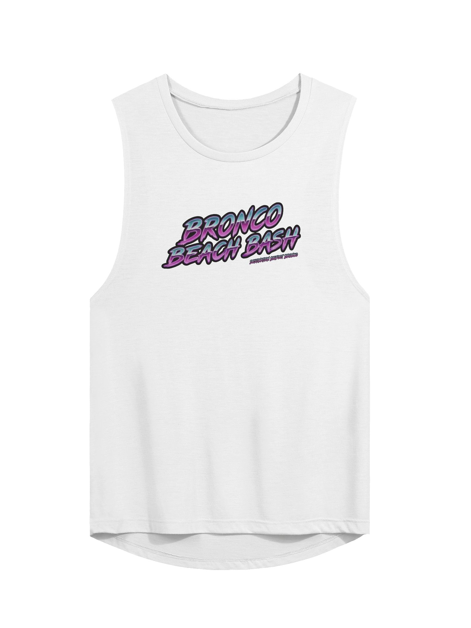 2026 Bronco Beach Bash OBX / Destination Bigfoot Bronco Collab | Bella + Canvas Flowy Muscle Tank Top (Multi Color Options) product image (2)