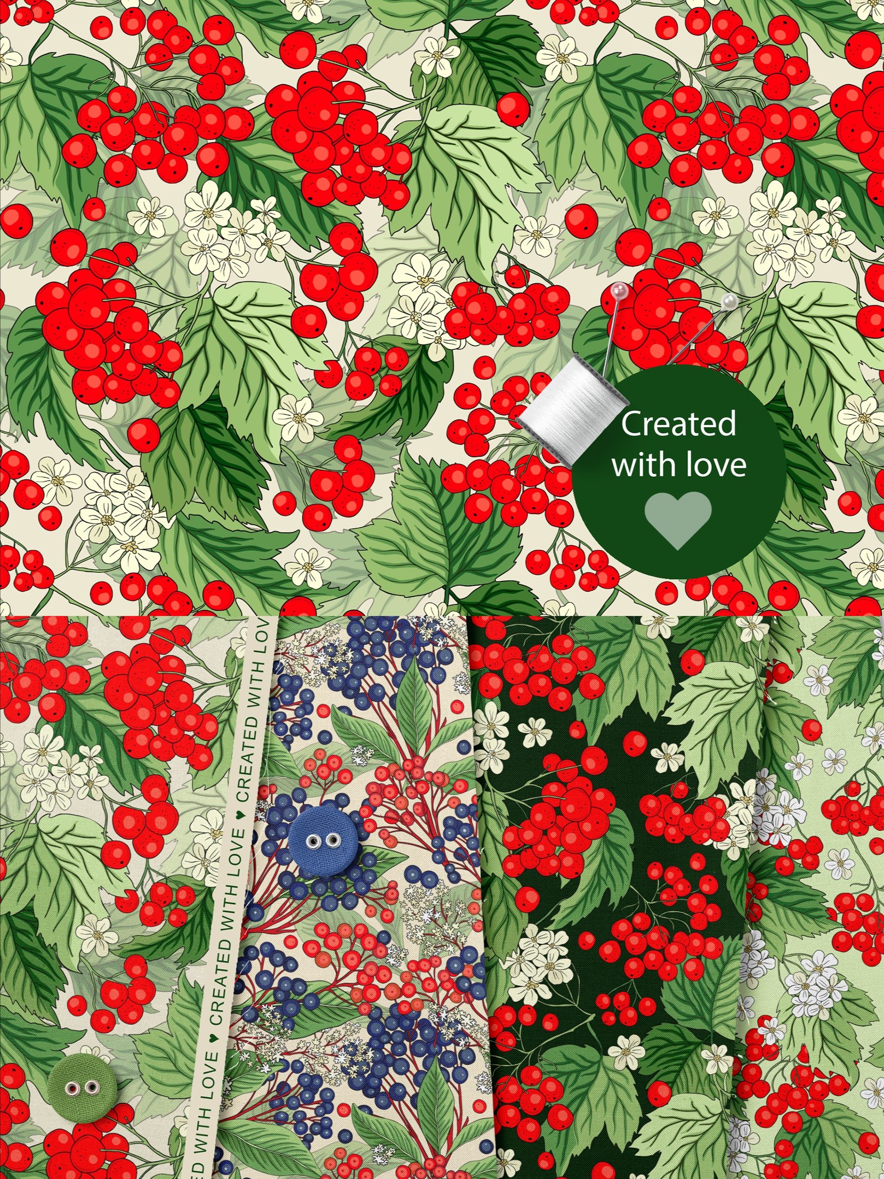 Wild Berries - Seamless Patterns product image (3)