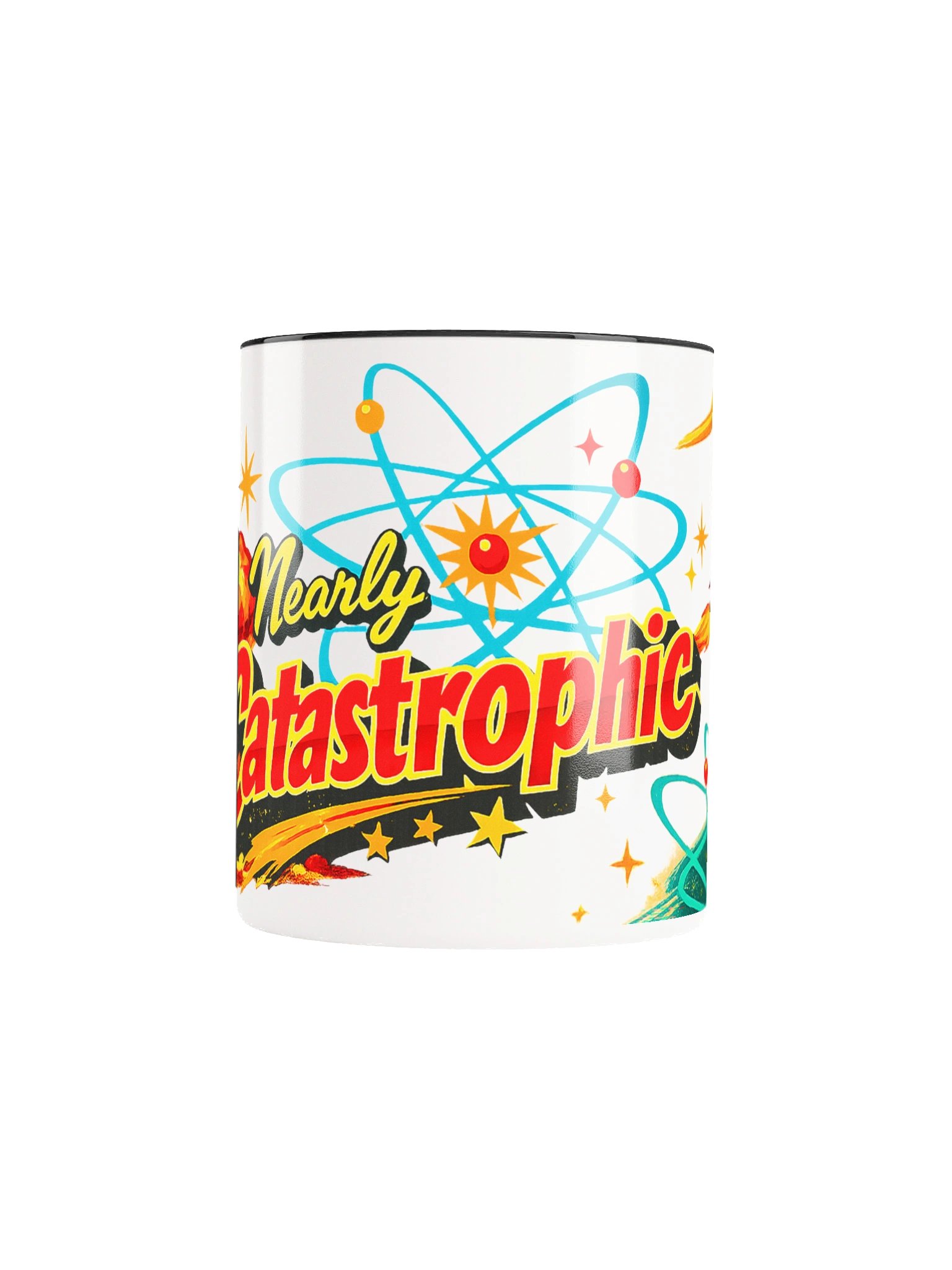 Nearly Catastrophic Retro Atomic Coffee Mug – Funny Mid-Century Modern Mug | Vintage 50s Style Gift for Coffee Lovers product image (6)