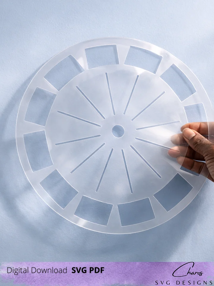Universal Scalable Clock Stencil SVG | DIY Clock Design Template product image (2)