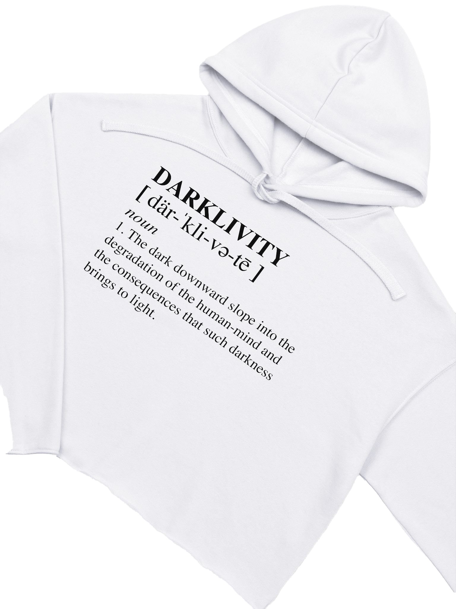 DARKLIVITY Definition Crop Hoodie | White product image (2)