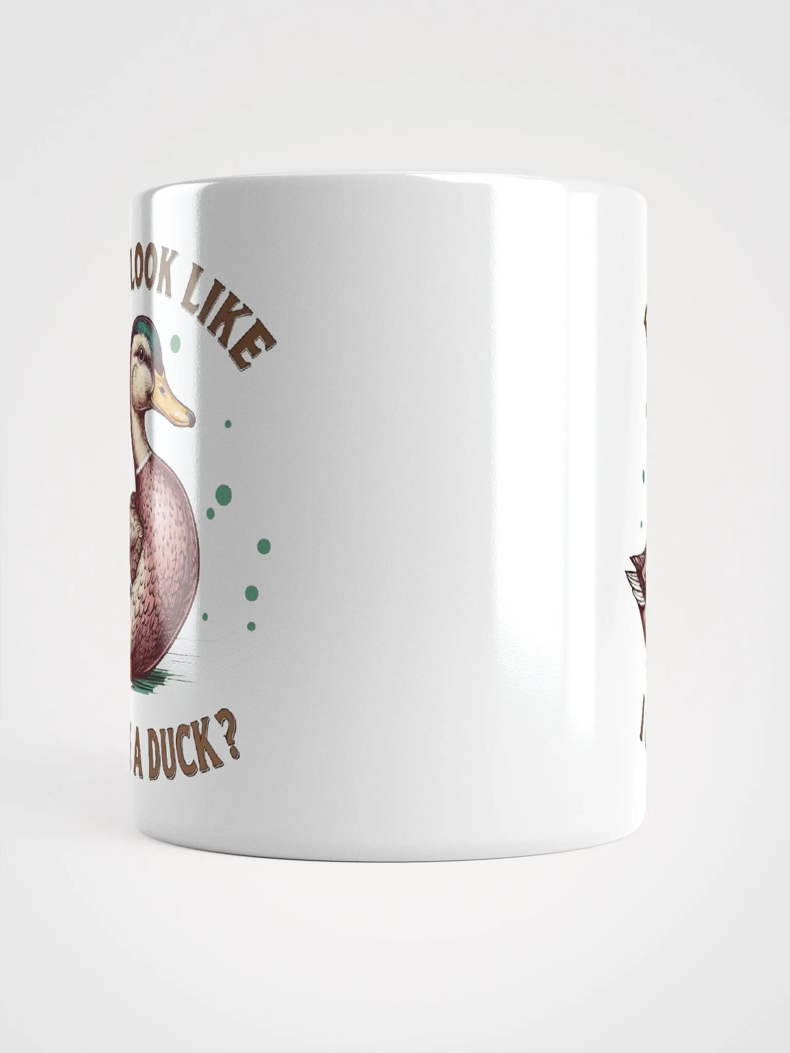 Duck Attitude White Glossy Mug product image (5)
