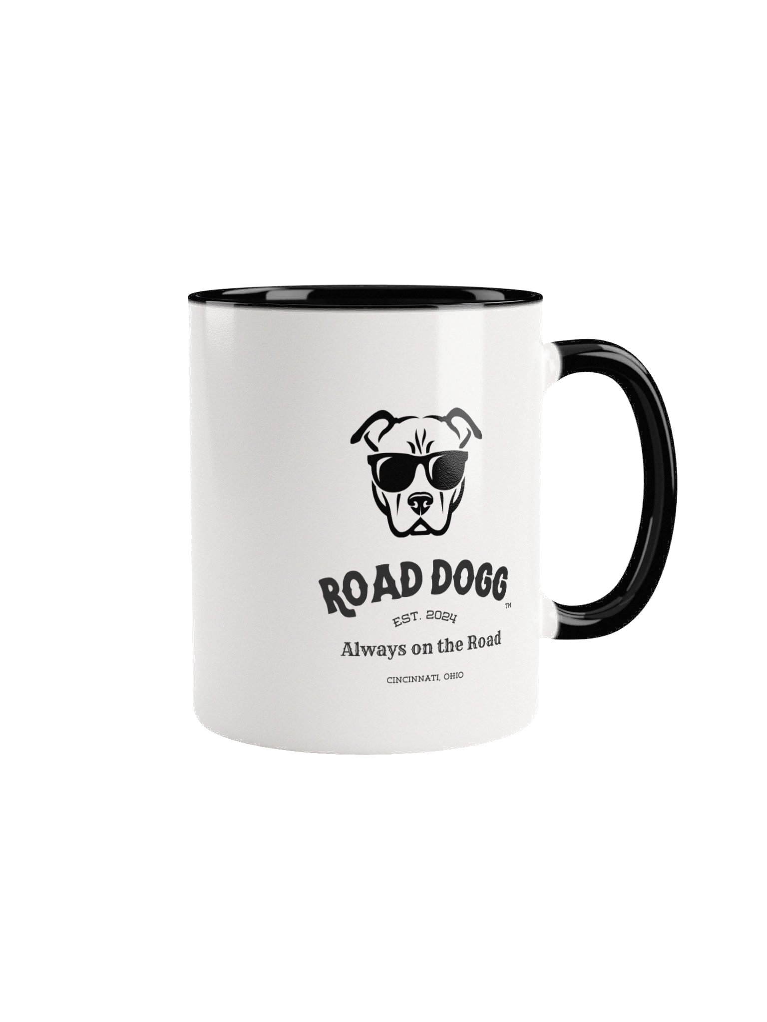 Road Dogg Coffee Mug Black & White 11 or 15 oz. product image (1)
