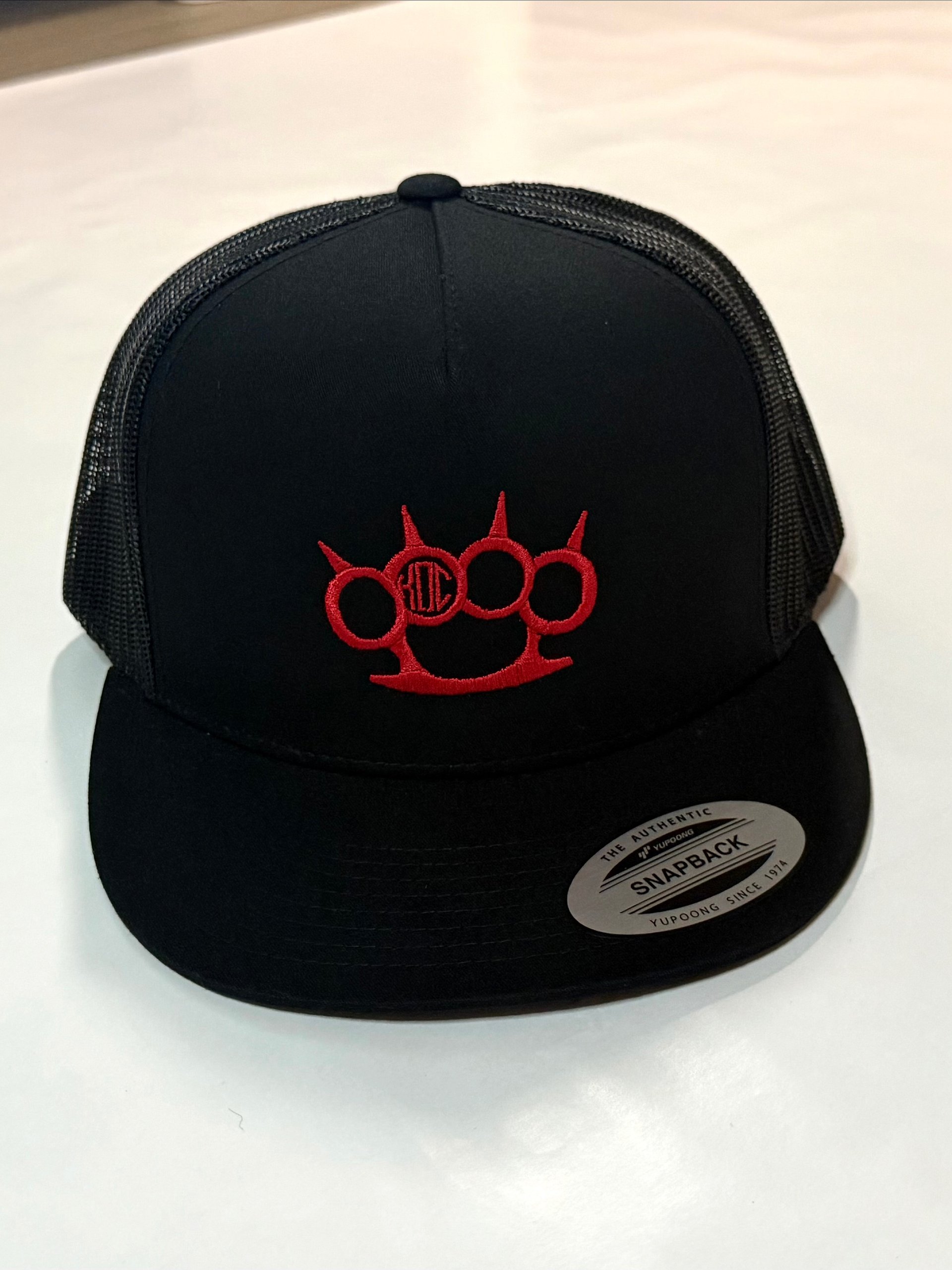 Black Trucker w/Red Brass Knuckle Logo product image (1)