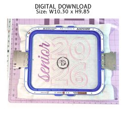 Senior 2026 Applique Embroidery Design product image (2)