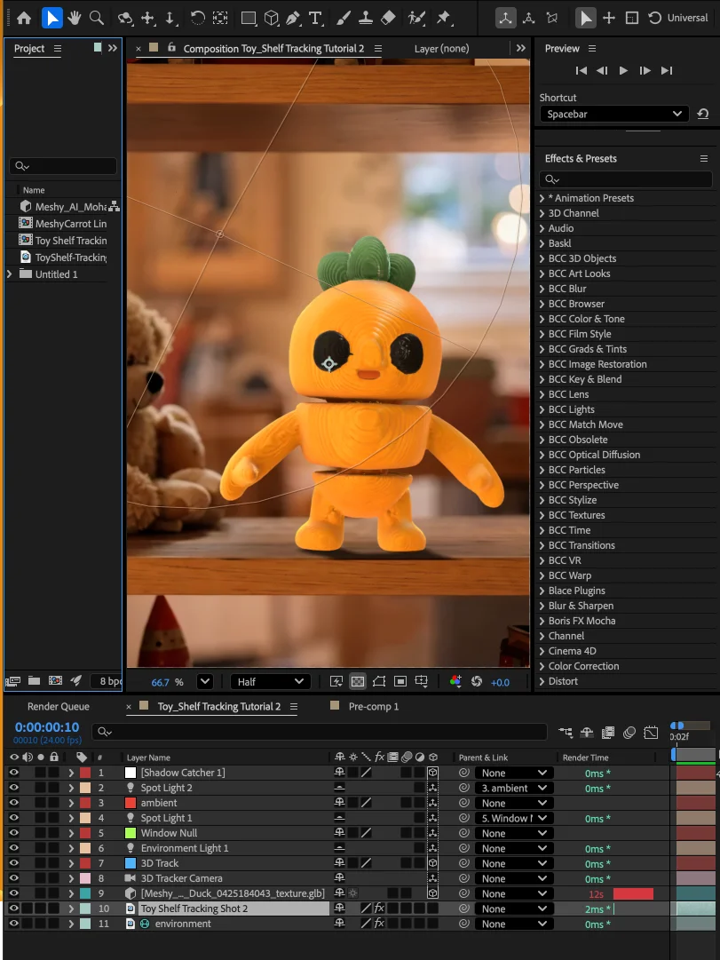 Physical to 3D Workflow - After Effects Practice Files (Ae Project + 3D Carrot Model) product image (2)