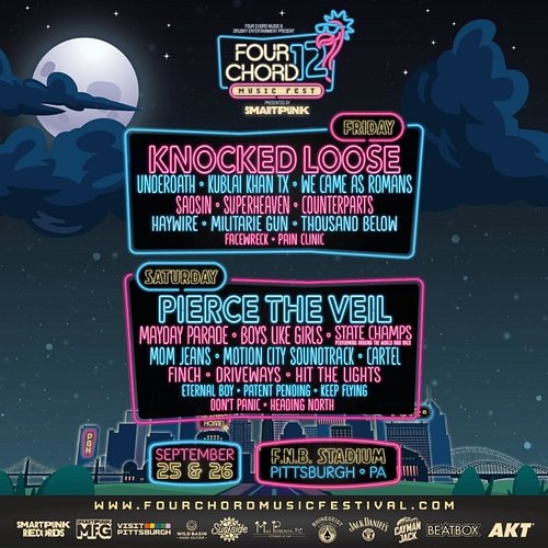 Pittsburgh! We’re excited to be playing at Four Chord Music Festival this September! Limited
Early Bird is on sale now, tick...
