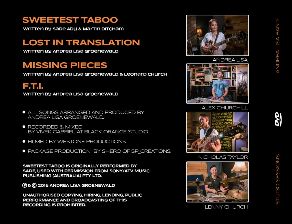 Studio Sessions DVD (2016) product image (2)
