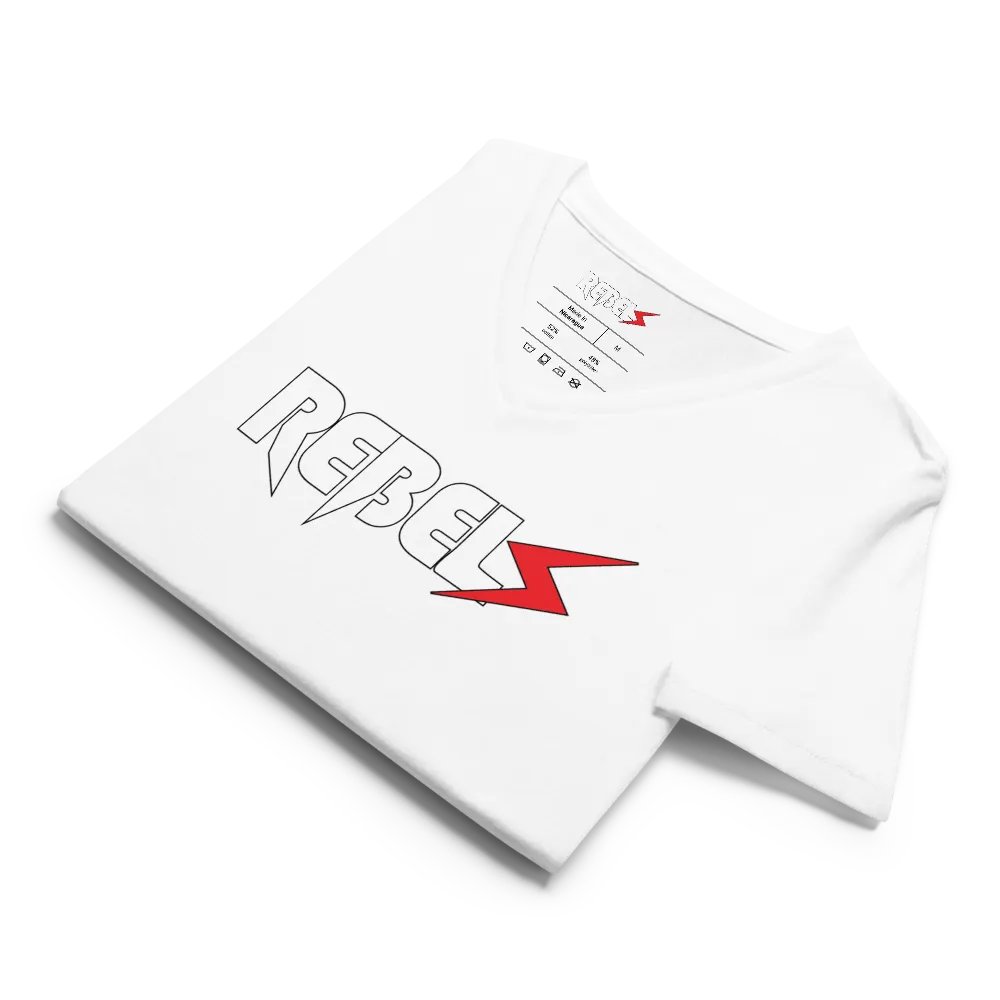 Woman's V Neck | White | White/Red product image (11)