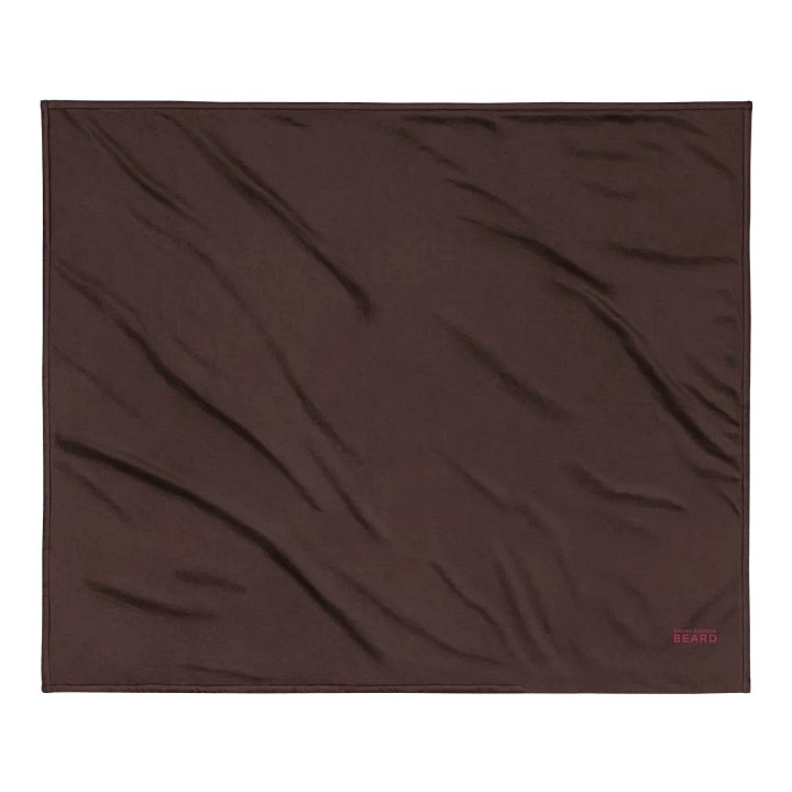 Nacho Average Beard Embroider Sherpa Blanket (Brown/ Flamingo) product image (2)