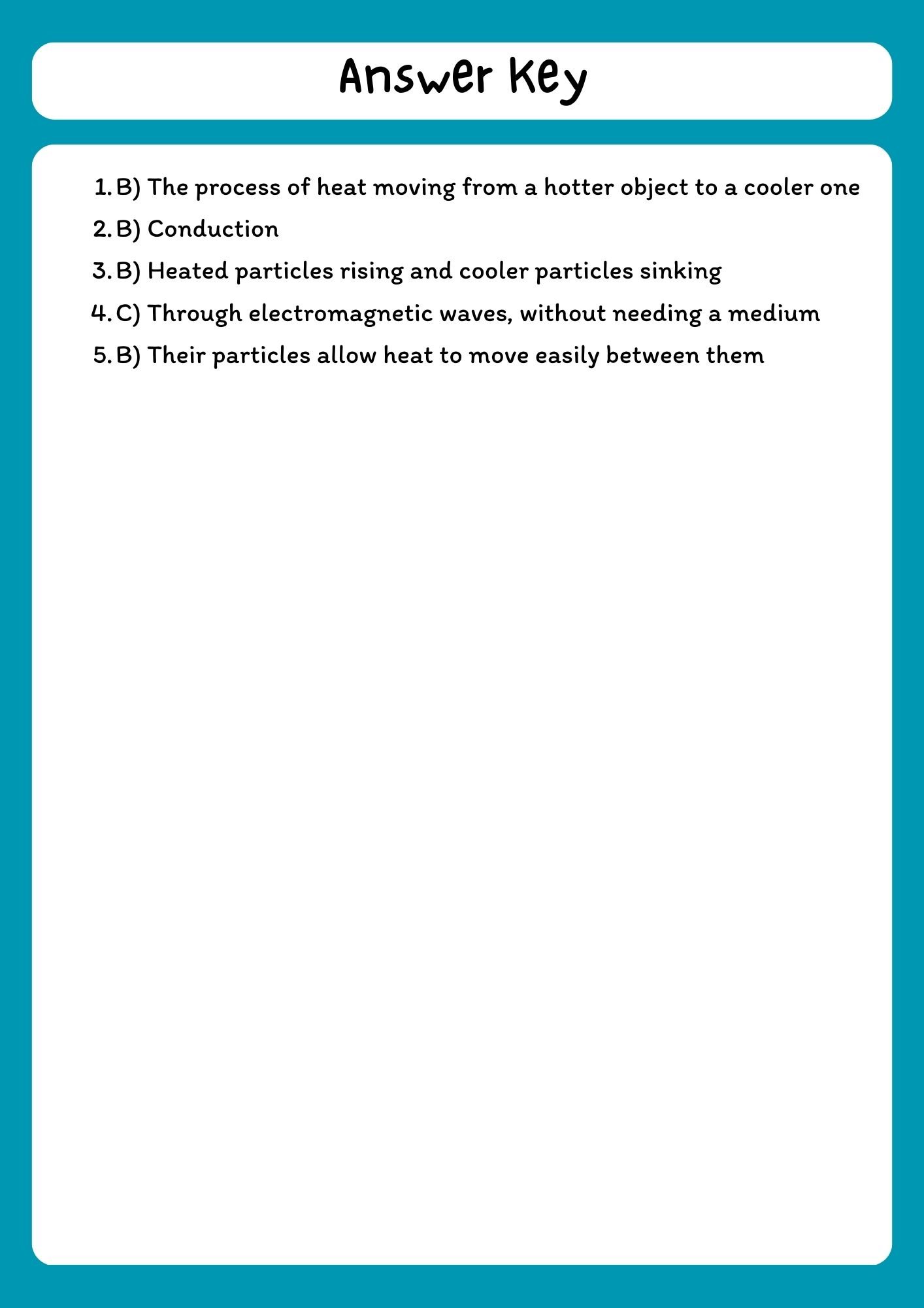 Heat Transfer Reading Comprehension Passage & Questions product image (3)