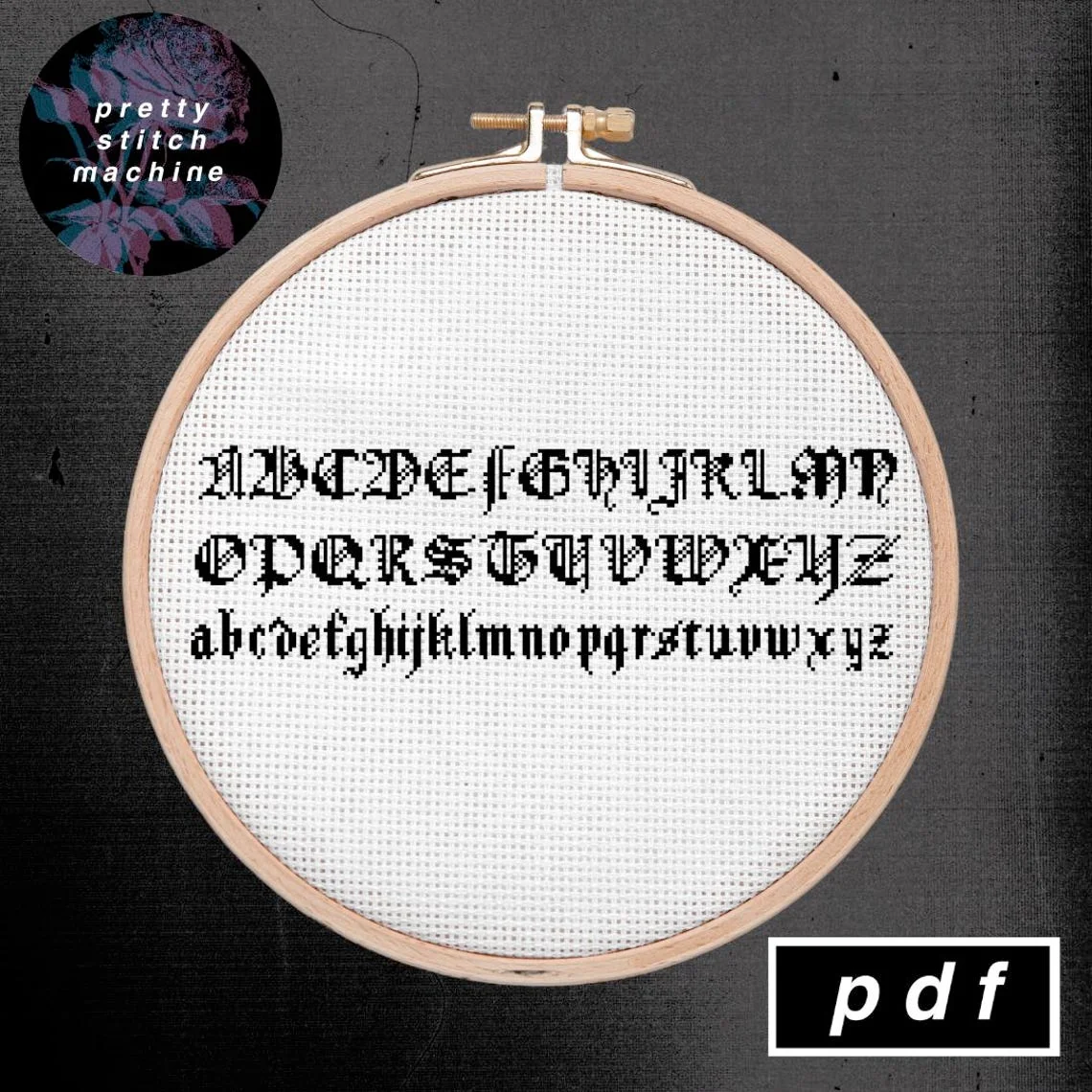 Olde English Calligraphy Alphabet / Font Pattern product image (1)