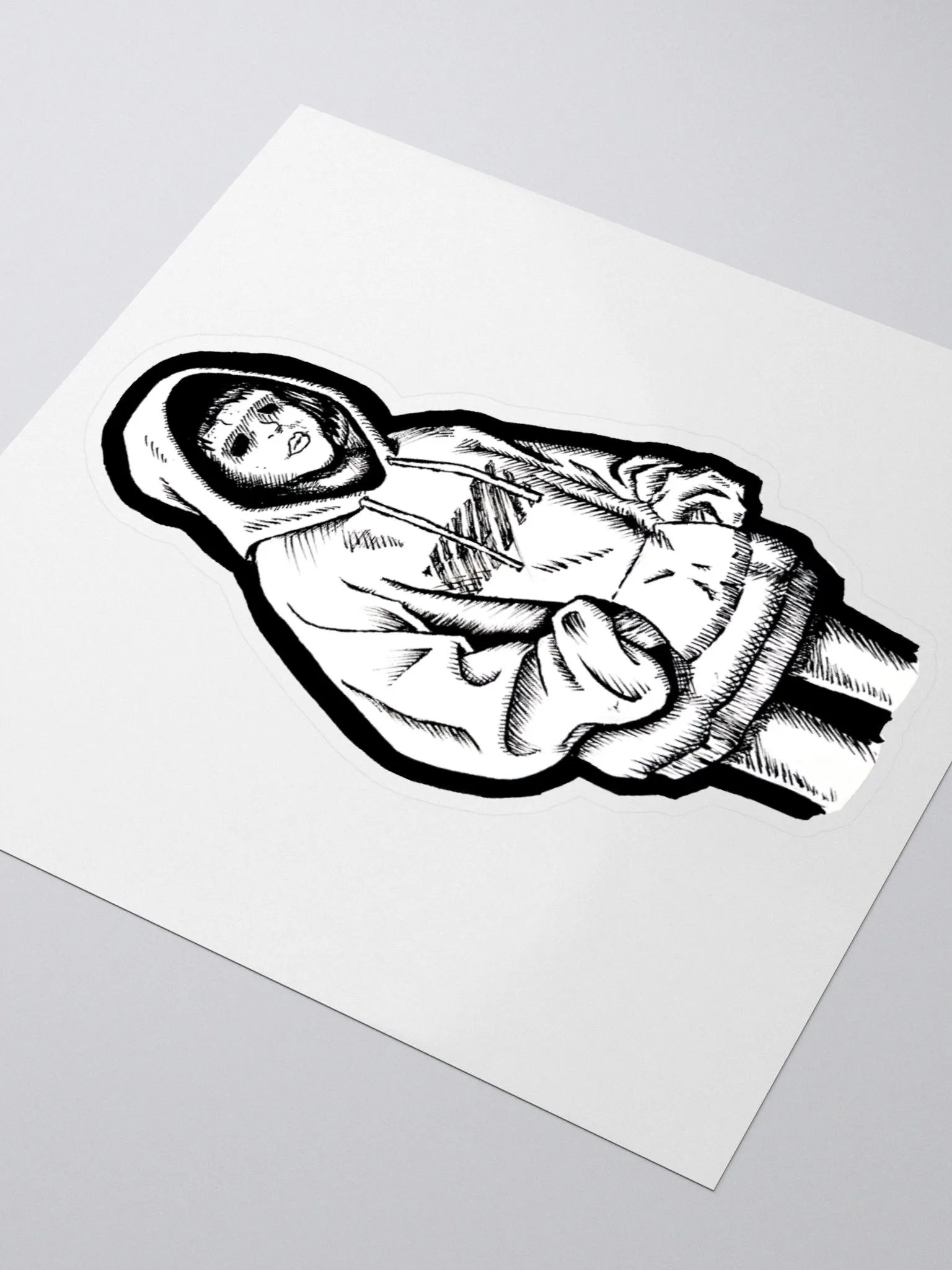 Hoodie Girl Sticker product image (3)