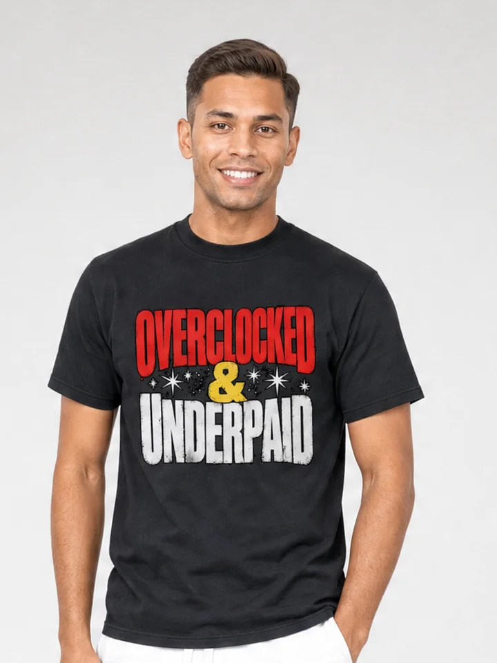 Overclocked & Underpaid Graphic T-Shirt product image (2)