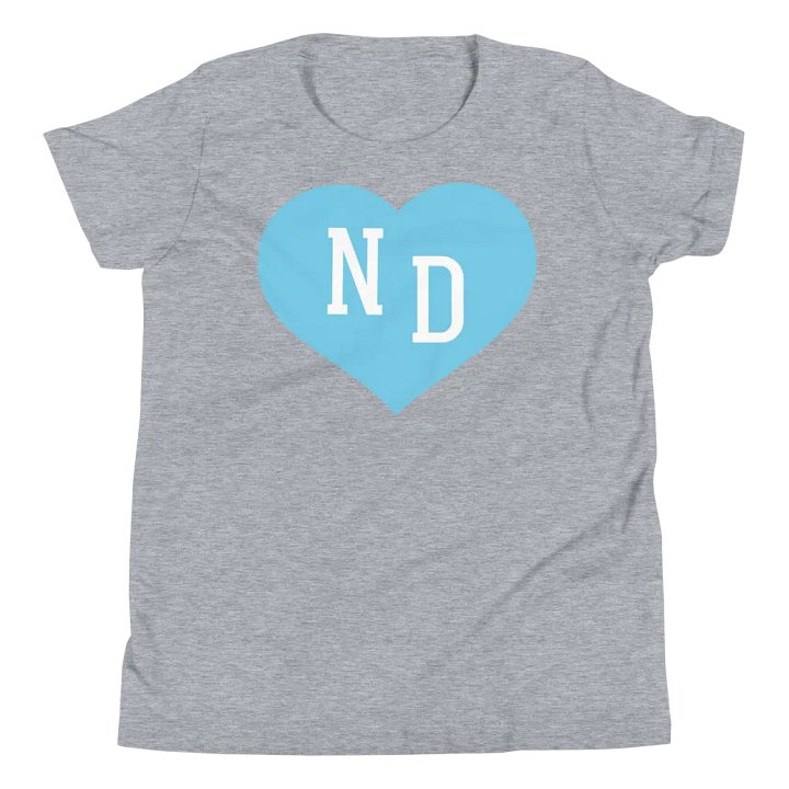 ND Heart Blue Unisex Youth T-shirt product image (1)