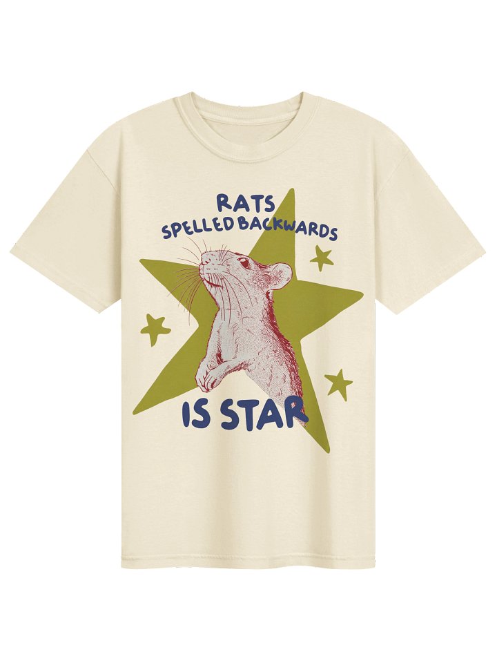 Rat Graphic Tee, Comfort Colors Funny Animal T-Shirt, Vintage Star Rat Shirt, Quirky Graphic Tee, Unisex product image (56)