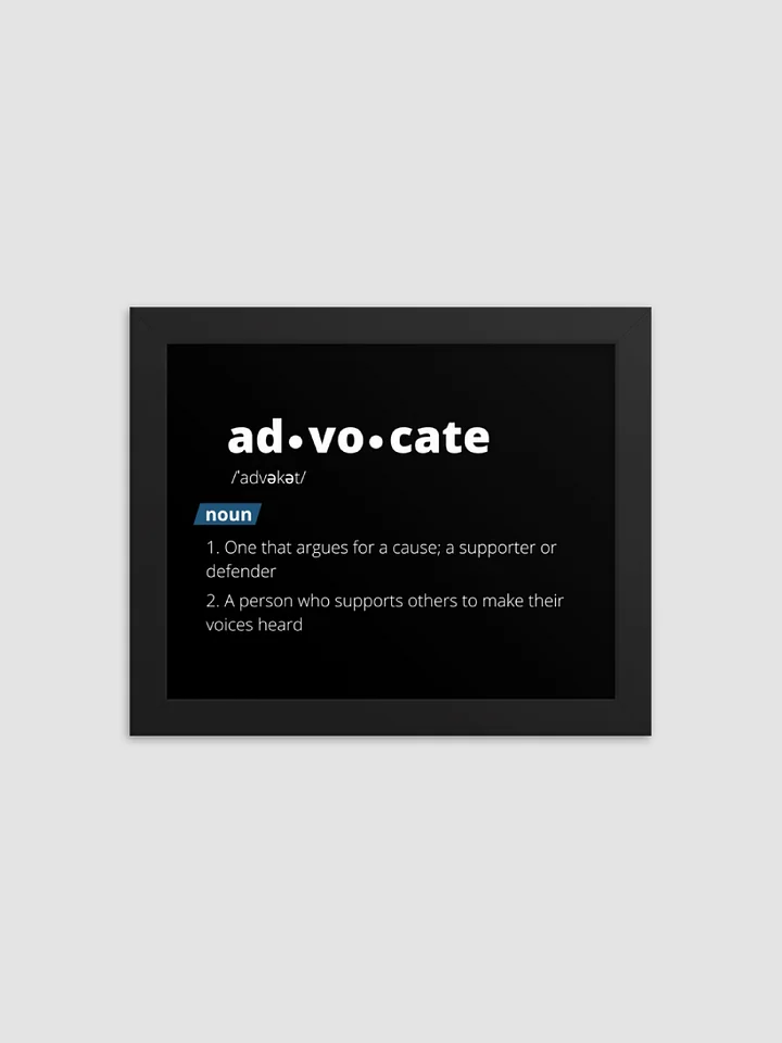 ADVO​CATE Framed High-Quality Matte Poster product image (1)
