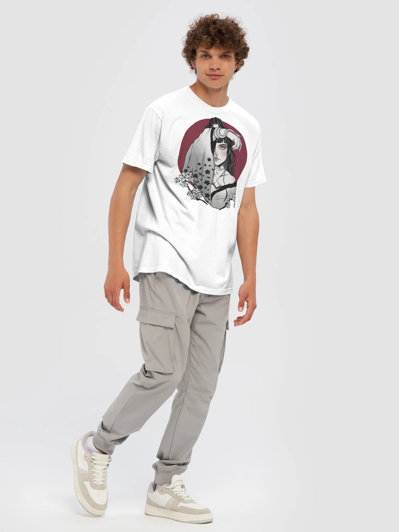 Shadow Bloom T-Shirt (White) product image (9)