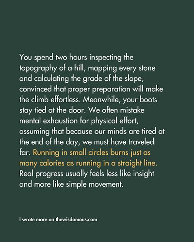 on running in small circles.