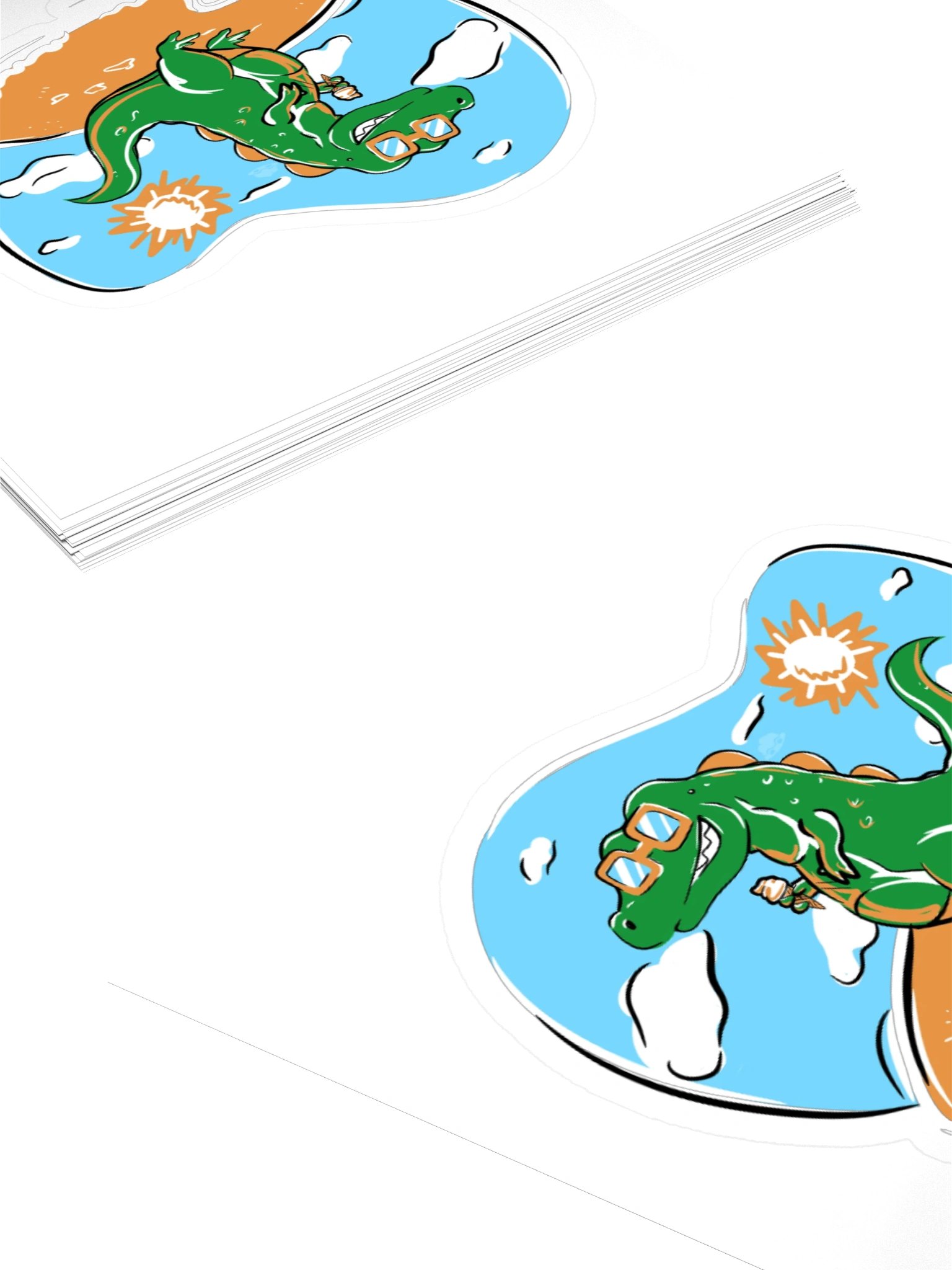 Beach Vacation Dino Sticker product image (14)