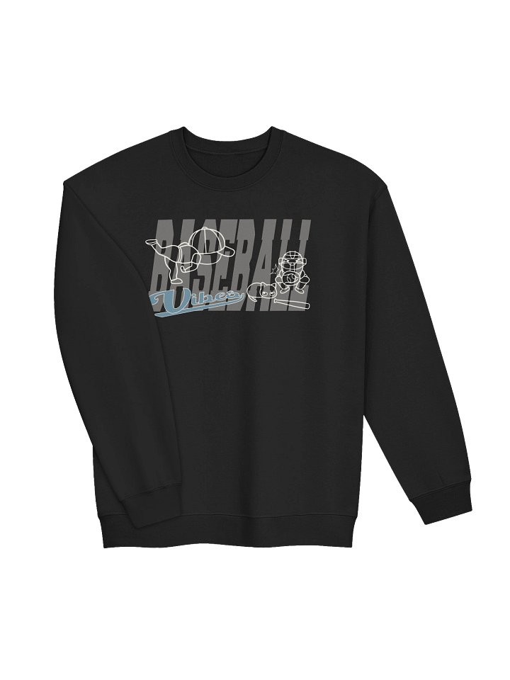 Baseball Cat (Baseball Vibes) - Unisex Adult Sweatshirt product image (2)