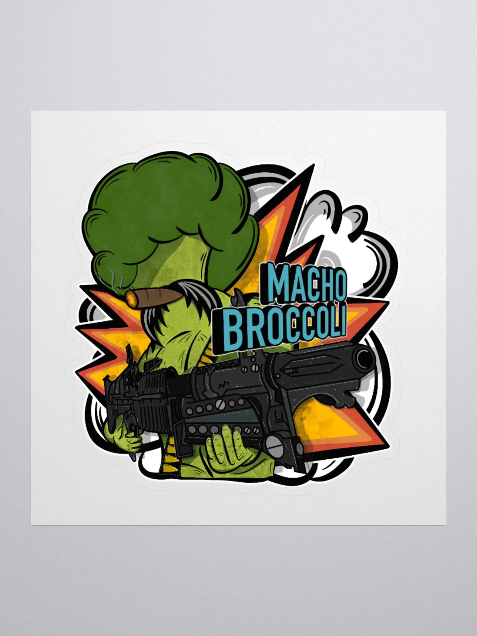 Macho Broccoli 2.0 Sticker product image (1)