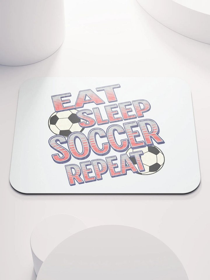 Eat Sleep Soccer Repeat Angle Stripes Mouse Pad product image (1)