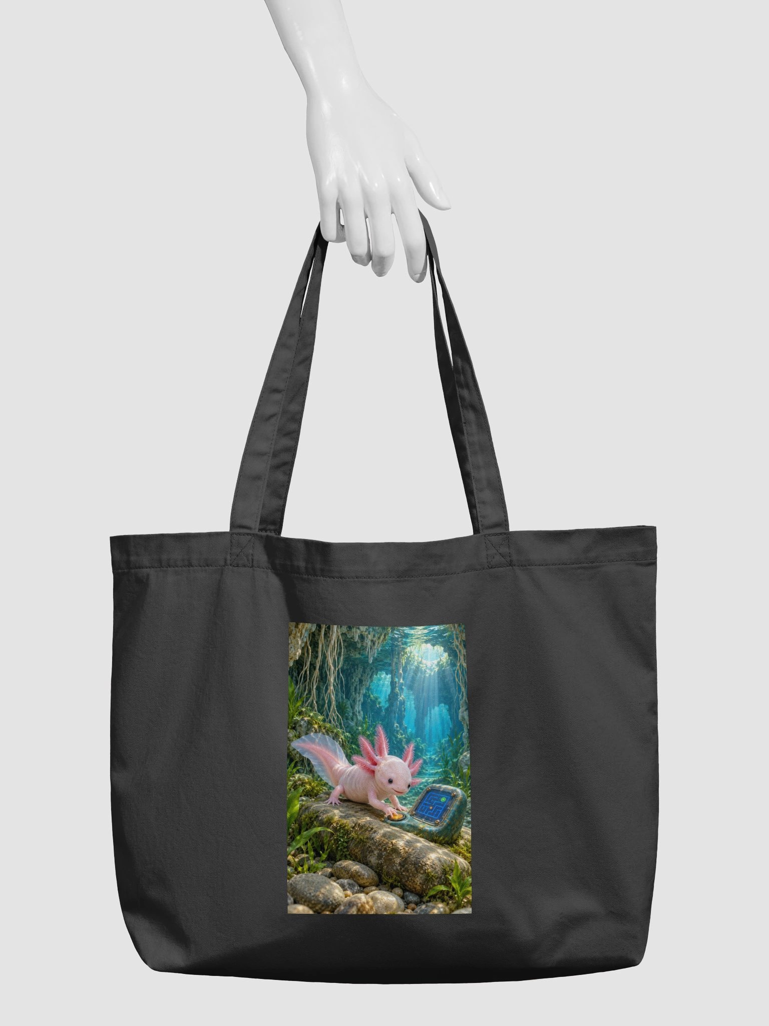 Axolotl Arcade Cotton Tote product image (3)