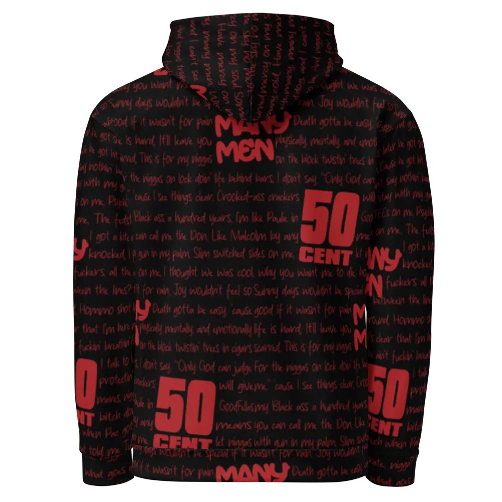 Many Men - 50 Cent - BLACK w/RED - Unisex Hoodie product image (3)